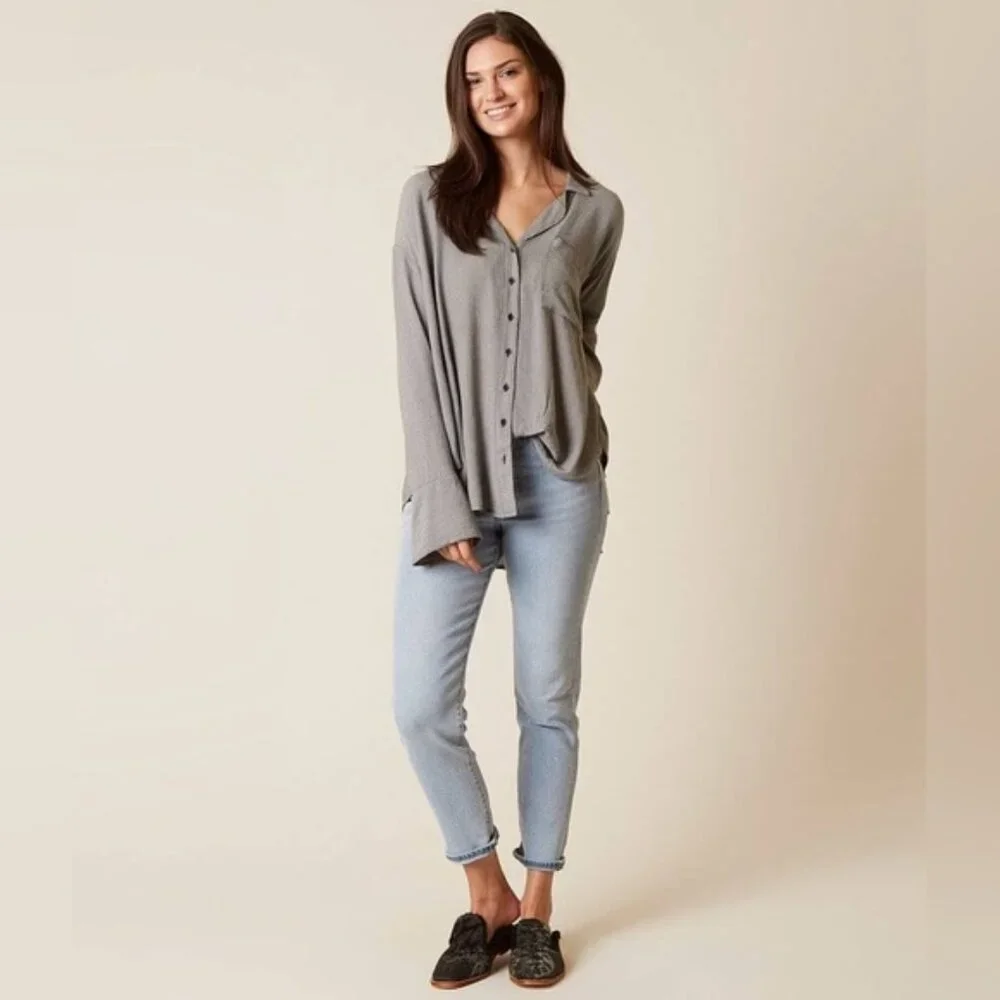 Free People Magic Breeze Shirt Size XS Oversized - Picture 12 of 12